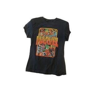 Marvel Black Short Sleeve Tee with Graphic Design